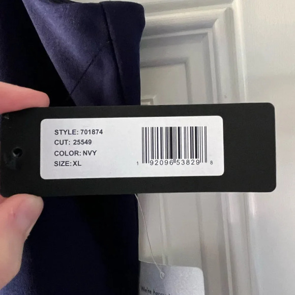 BEBE NWT OPEN LEG SCUBA JUMPSUIT size xl in navy women’s trendy - Picture 6 of 11